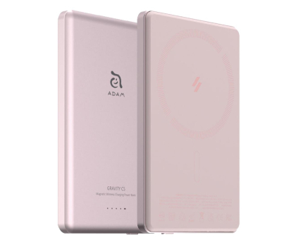Powerbank Adam Elements Gravity C5 Magnetic Wireless (Ultra Slim) 5000mAh różowy